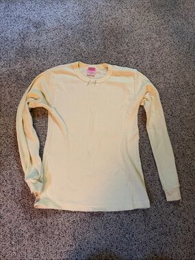 Light Yellow Long Sleeve Thermal Top